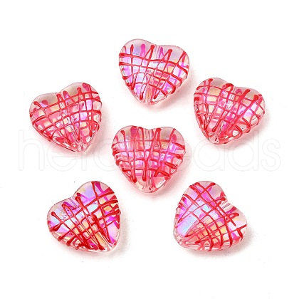 Transparent Glass Enamel Beads GLAA-S388-01D-1
