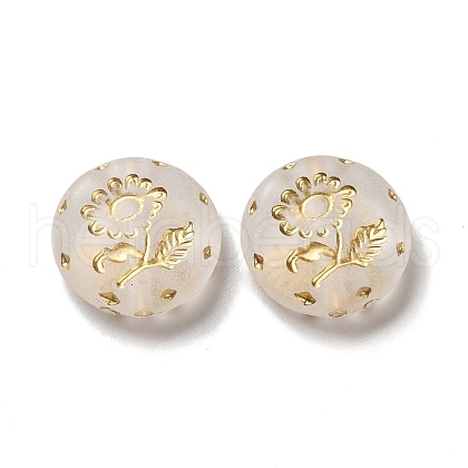Transparent Plating Acrylic Beads X-OACR-L013-027-1