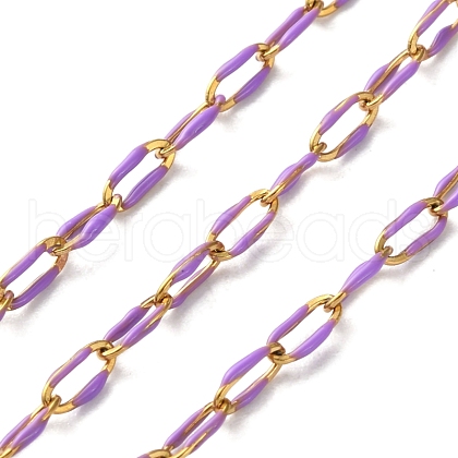 304 Stainless Steel Enamel Cable Chains CHS-R020-02G-02-1