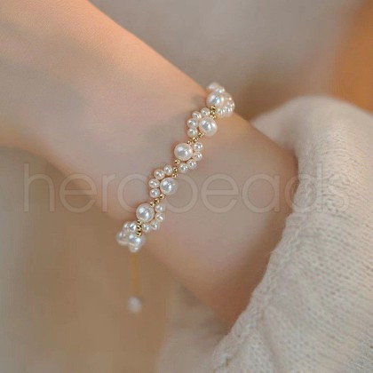 ABS Plastic Pearl Beads Stretch Bracelet for Women WGD81E8-08-1