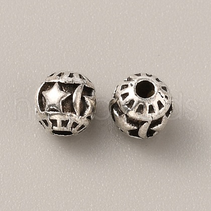 Tibetan Style Alloy Bead FIND-WH0034-46AS-10-1