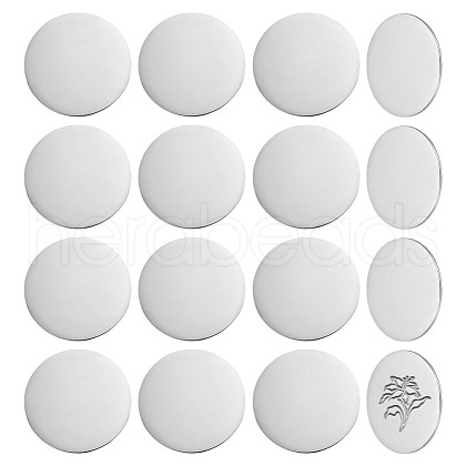  16Pcs 201 Stainless Steel Cabochons FIND-NB0005-30-1