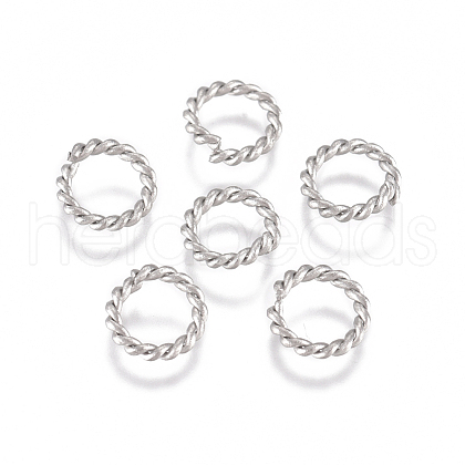 304 Stainless Steel Twisted Jump Rings STAS-G225-12P-02-1