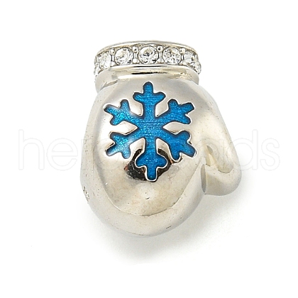 Anti-Tarnish 925 Sterling Silver Micro Pave Cubic Zirconia European Bead STER-Z010-01P-01-1