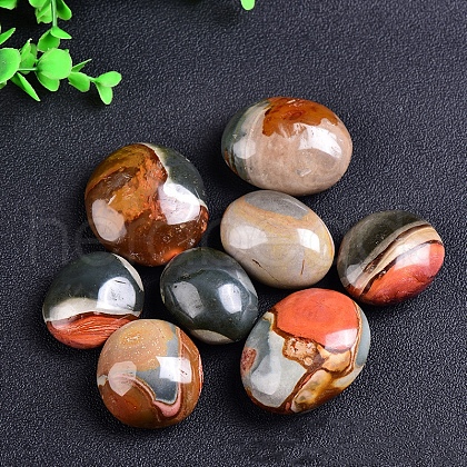 Mother's Day Gifts Natural Ocean Jasper Oval Palm Stone Reiki Polished Healing Pocket Worry Stone Crystal for Anxiety Stress Relief Therapy PW-WGFDB78-01-1