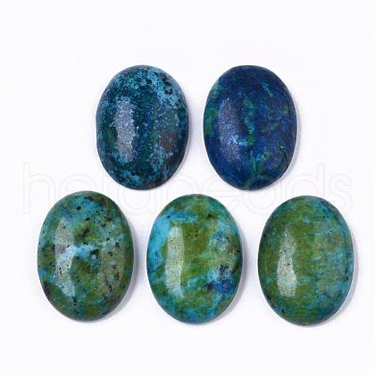 Natural Sesame Jasper/Kiwi Jasper Cabochons G-T062-18-1