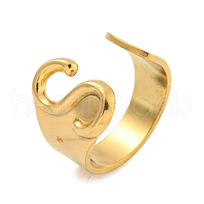 Vacuum Plating 201 Stainless Steel Cuff Rings RJEW-Z032-01G-S-1