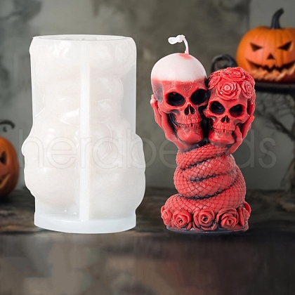 Skull DIY Silicone Candle Molds SIL-F014-02D-1