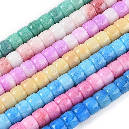 Dyed Glass Beads Strands GLAA-H037-01-1
