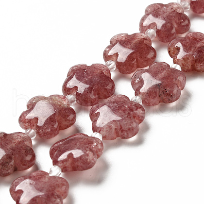 Natural Strawberry Quartz Beads Strands G-D475-02G-1