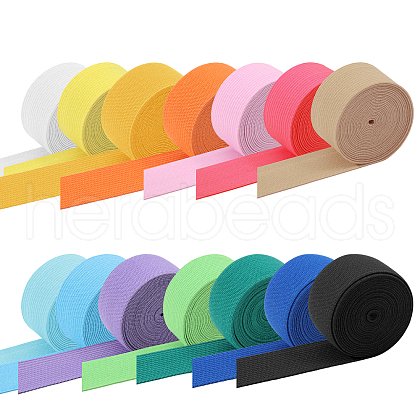 Globleland 28M 14 Colors Polyester Elastic Wide Band OCOR-GL0001-14-1