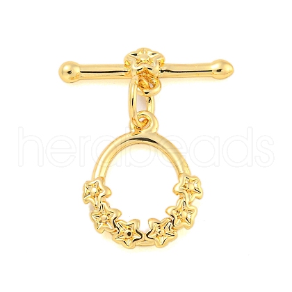 Brass Toggle Clasps KK-A223-11G-1