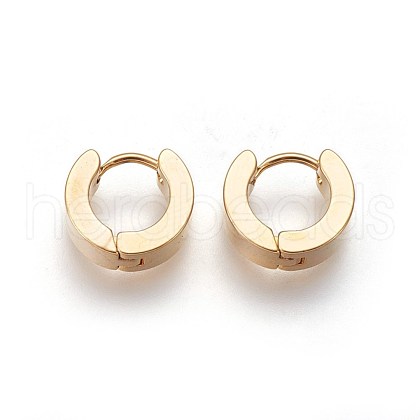 304 Stainless Steel Huggie Hoop Earrings X-EJEW-O087-09D-1