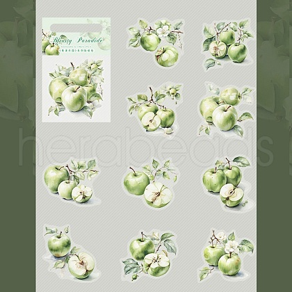 10Pcs Fruit PET Self-Adhesive Stickers DIY-K074-08E-1