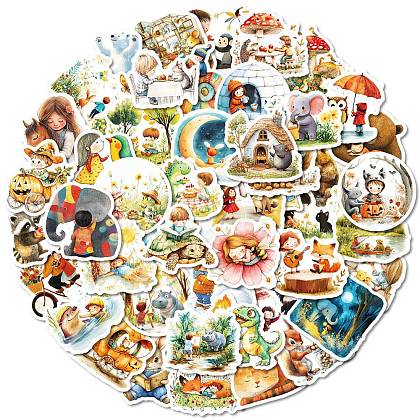50Pcs Cartoon Fairy Tale Themes Paper Sticker STIC-C012-14-1
