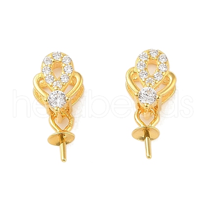925 Sterling Silver Micro Pave Cubic Zirconia Peg Bails Pendants STER-B004-08G-01-1