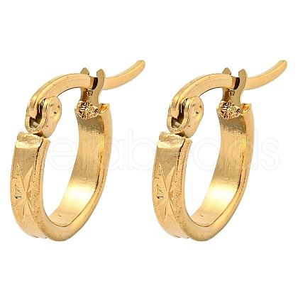 PVD Vacuum Plating 202 Stainless Steel Hoop Earring EJEW-H003-36G-02-1
