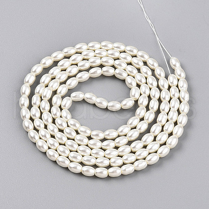 Baking Painted Pearlized Glass Pearl Bead Strands HY-T002-01C-02-1