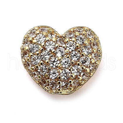Brass Micro Pave Cubic Zirconia Beads KK-L229-076A-G-1