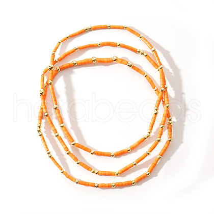 3Pcs Bohemian Style Column Glass Seed Beads Stretch Bracelet Set for Women AN9435-3-1