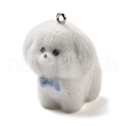 Flocky Resin Pendants RESI-E059-05D-1