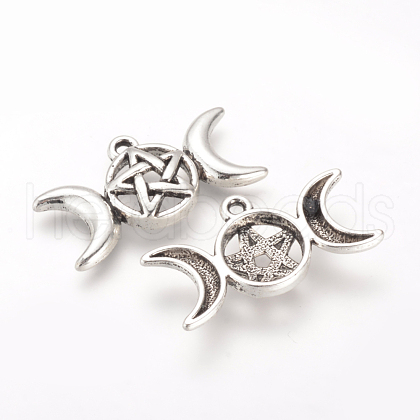 Tibetan Style Alloy Pendants X-TIBE-Q070-51AS-NR-1