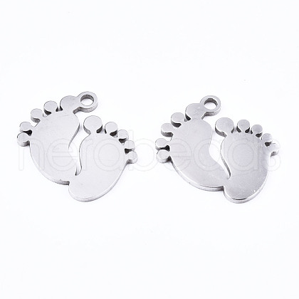 1st Mother's Day Jewelry Non-Tarnish 201 Stainless Steel Charms STAS-T044-208P-1