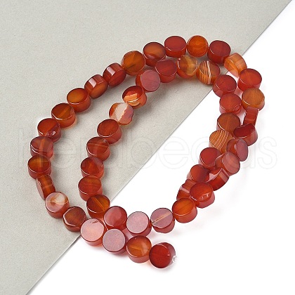 Natural Red Agate Beads Strands G-M454-B08-1