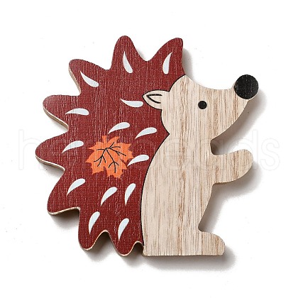 Autumn Single Face Printed Wood Cabochons WOOD-I010-01I-1