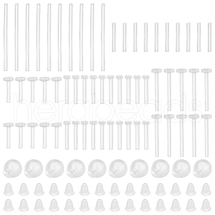 WADORN Plastic & Silicone Ear Nuts Earring Sleeves KY-WR0001-06-1