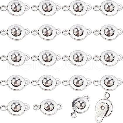  304 Stainless Steel Snap Clasps STAS-NB0001-47P-1