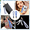 GOMAKERER 2Pcs 2 Colors Nylon Hand Wrist Lanyard for Phone Decoration Key Chain FIND-GO0001-01B-5