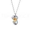 Alloy Openable Acorn Pendant Necklaces for Women FS-WG05859-01-3