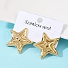 304 Stainless Steel Stud Earrings EJEW-S265-10G-2