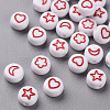 White Opaque Acrylic Beads MACR-N008-41D-1