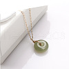 Glass Donut Pendant Necklaces FS-WGA083C-02-1