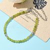 Natural Peridot Bead Bracelet ZW6419-4-7