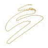 Brass Cable Chain Necklaces NJEW-B119-08G-2