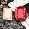 Rectangle Flower Frame Brass Stamp Heads AJEW-M037-04G-02-1