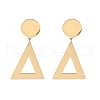 304 Stainless Steel Dangle Stud Earrings EJEW-Z098-15G-4