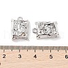 Brass Micro Pave Clear Cubic Zirconia Pendants KK-G491-19P-3