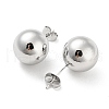 Brass Stud Earrings X-EJEW-I300-04A-P-2