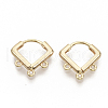 Brass Huggie Hoop Earring Findings KK-T051-41G-NF-1
