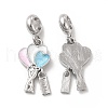 Rack Plating Alloy Colorful Enamel European Dangle Charms PALLOY-P289-04P-1