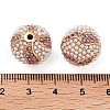 Golden Plated Alloy Rhinestone Beads FIND-E046-13G-01-3