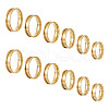  12Pcs 6 Size 201 Stainless Steel Grooved Finger Ring Settings RJEW-TA0001-05G-10