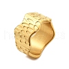 304 Stainless Steel Wide Wave Finger Rings RJEW-Q012-03G-4