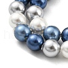 Electroplated Shell Pearl Beads Strands SHEL-F008-03A-08-3