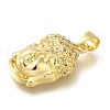 Rack Plating Brass with Cubic Zirconia Pendants KK-Z086-30G-02-2