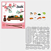 Carbon Steel Cutting Dies Stencils DIY-WH0309-049-1